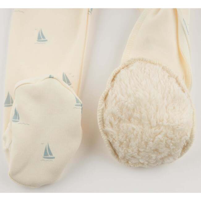 Mini Sailboats Footie , Milk - Footie Pajamas - 4