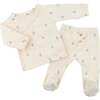 Mini Sailboats Kimono Set, Milk - Mixed Apparel Set - 6