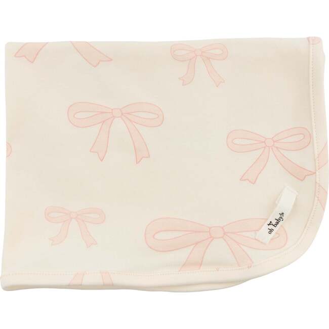 Big Bows Pink Lovey Blanket, Milk - Blankets - 1