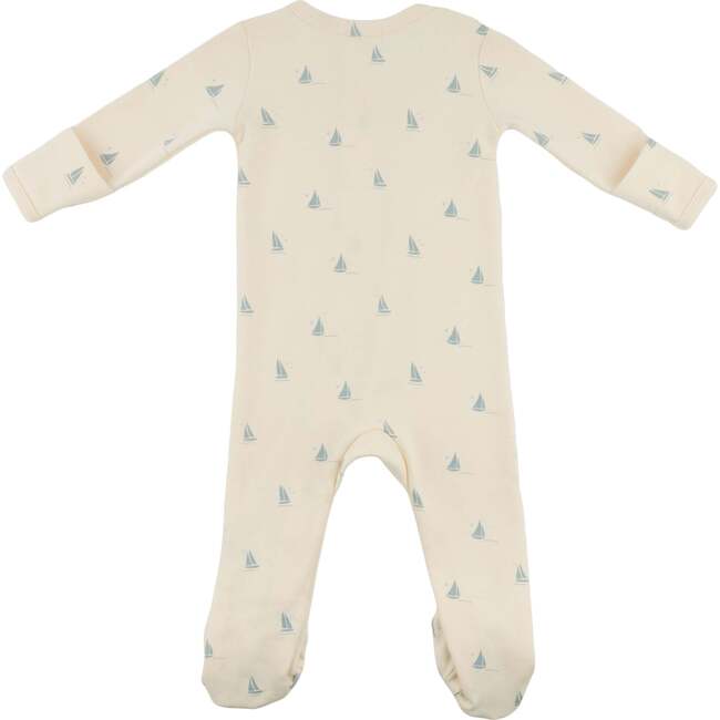 Mini Sailboats Footie , Milk - Footie Pajamas - 6