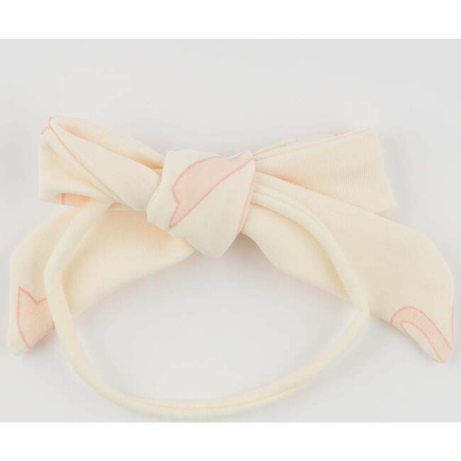 Big Bows Pink Tie Bow on Nylon Headband, Milk - Hair Accessories - 3