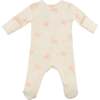 Mini Butterflies Pink Footie, Milk - Footie Pajamas - 6