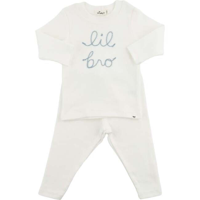 "lil bro" Fog Two Piece Set, Cream - Mixed Apparel Set - 1