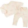 Big Bows Pink Brooklyn Boxy Jogger Set, Milk - Mixed Apparel Set - 2