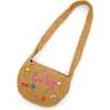 Girls Wicker Crossbody Message Charm Tote, Hot Pink "Love" - Bags - 2