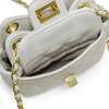 Girls Tiny Quilted Treasure Purse, White - Bags - 6