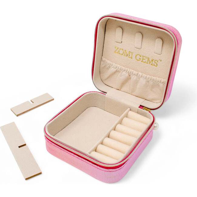 Girl's Sparking Sequin Heart Jewelry Box, Hot Pink - Other Accessories - 5