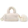 Girl's Cozy Cloud Mini Duffle Bag, Beige - Bags - 1 - thumbnail