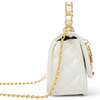 Girl's Classic Link Chain Top Handle Handbag, White - Bags - 2