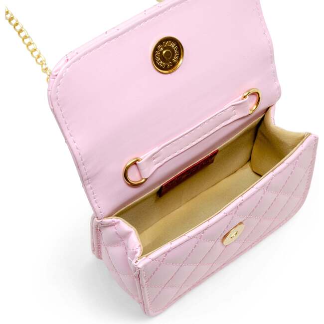 Girl's Classic Link Chain Top Handle Handbag, Pink - Bags - 5