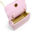 Girl's Classic Link Chain Top Handle Handbag, Pink - Bags - 5