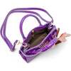 Girl's Crocodile Pony Handbag, Purple - Bags - 5