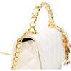 Girl's Classic Link Chain Top Handle Handbag, White - Bags - 7