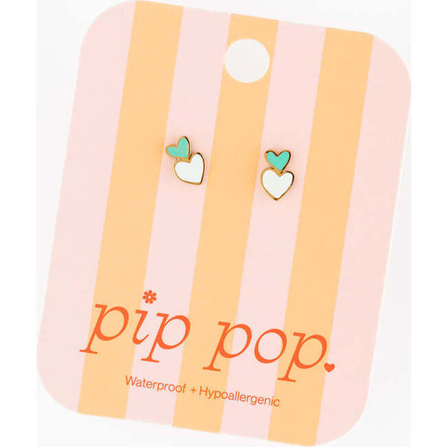 Heart Stack Stud Earrings - Earrings - 3
