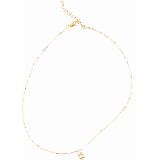 Star Of David Pendant Necklace, Gold - Earrings - 4