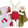 Strawberry Blanket Flower Lovey Bunny Plush Toy Cotton Gift Set - Dolls - 1 - thumbnail