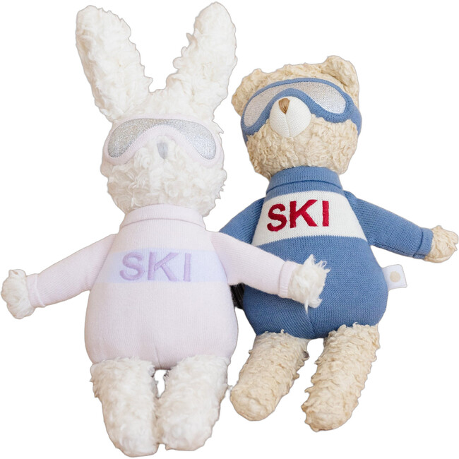 Ski Bunny and Bear Plush Toy Baby Gift Set Organic Cotton