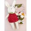 Strawberry Blanket Flower Lovey Bunny Plush Toy Cotton Gift Set - Dolls - 3