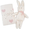 Heart I Love You Blanket Bunny Plush Pink Toy Baby Gift Set - Blankets - 1 - thumbnail