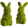 Moss Covered Standing Bunny Rabbits Easter Tabletop Decor - Set of 2 - Accents - 1 - thumbnail