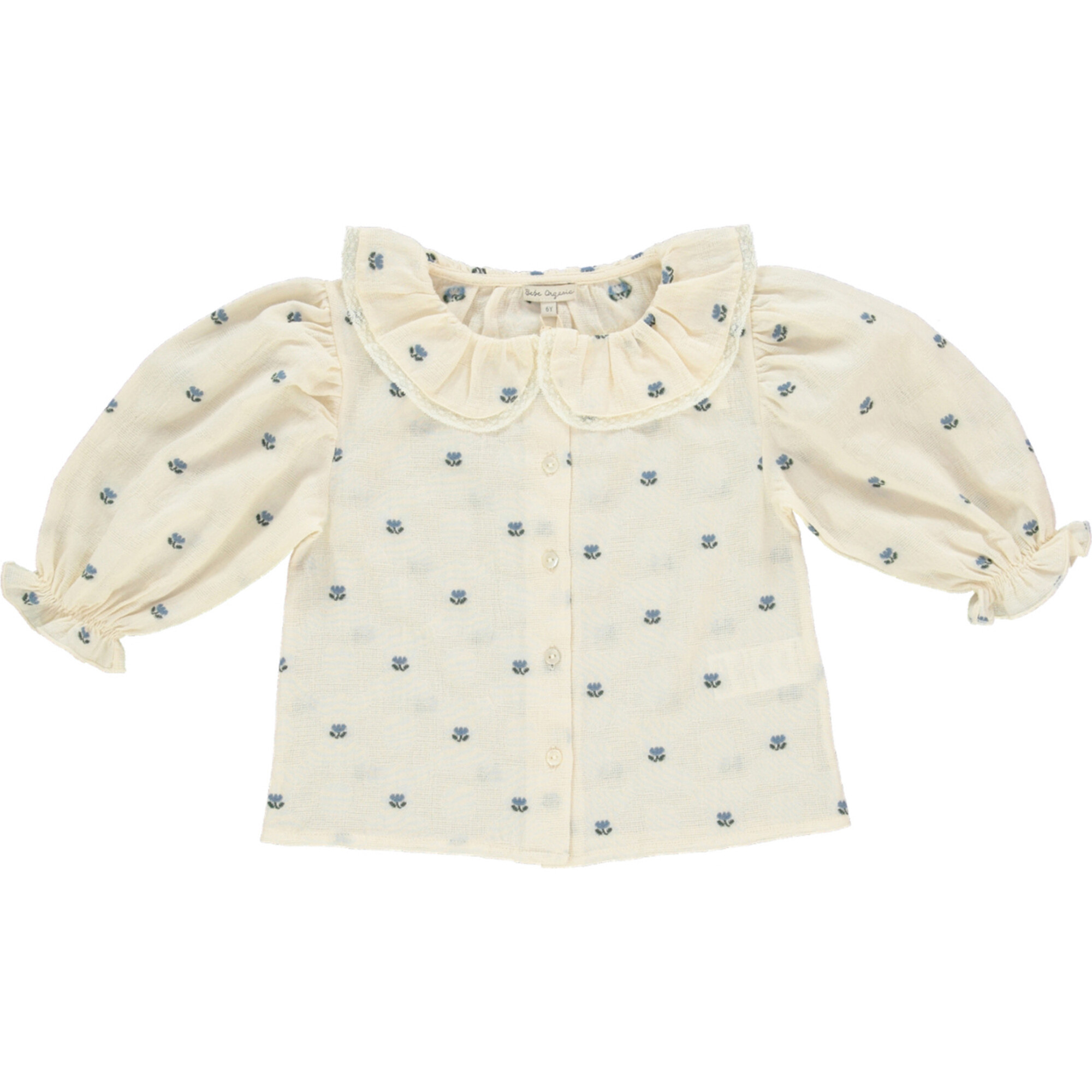 Lisa Blouse, Tulip Jacquard - Bebe Organic Tops | Maisonette