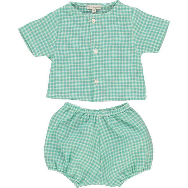 Leo Baby Set, Mediterranean Check - Bebe Organic Mixed Apparel Set ...