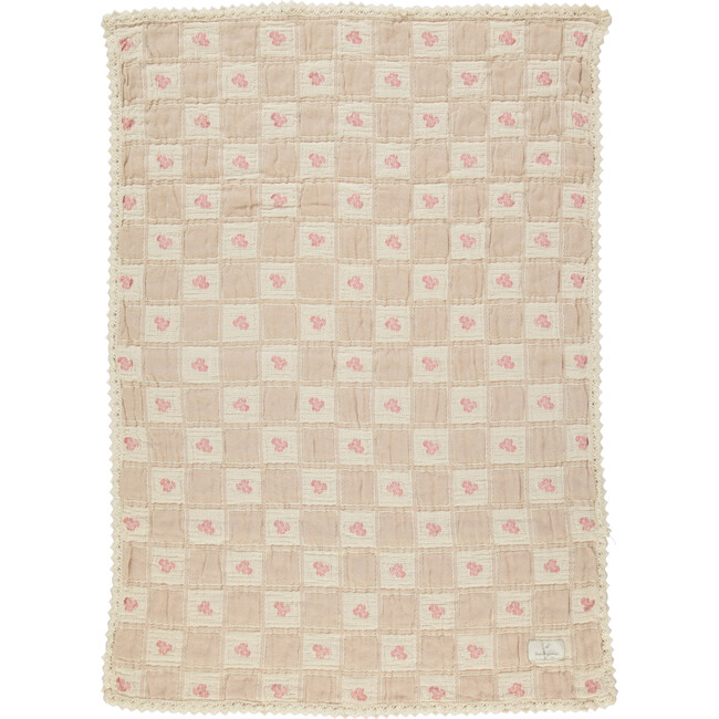 Blooms Blanket, Sand Floral Patchwork