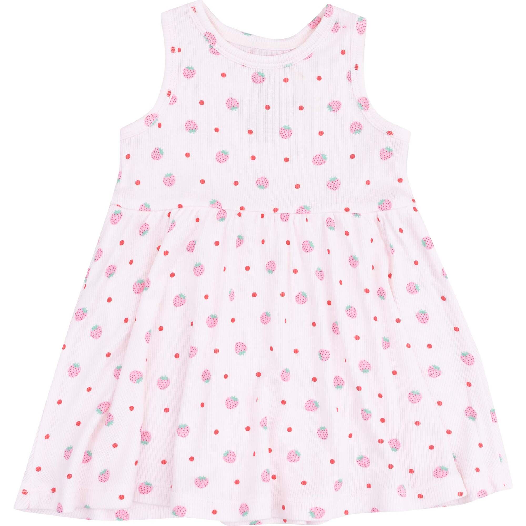 Tank Dress and Bloomer, Strawberry Swiss Dot - Dresses - 1