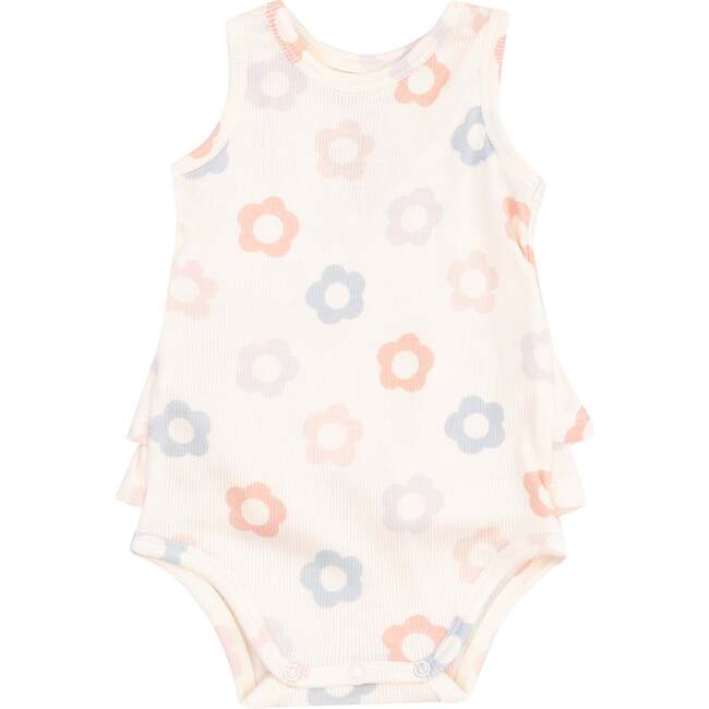 Ruffle Tank Bubble, Daisy Pop, Ivory