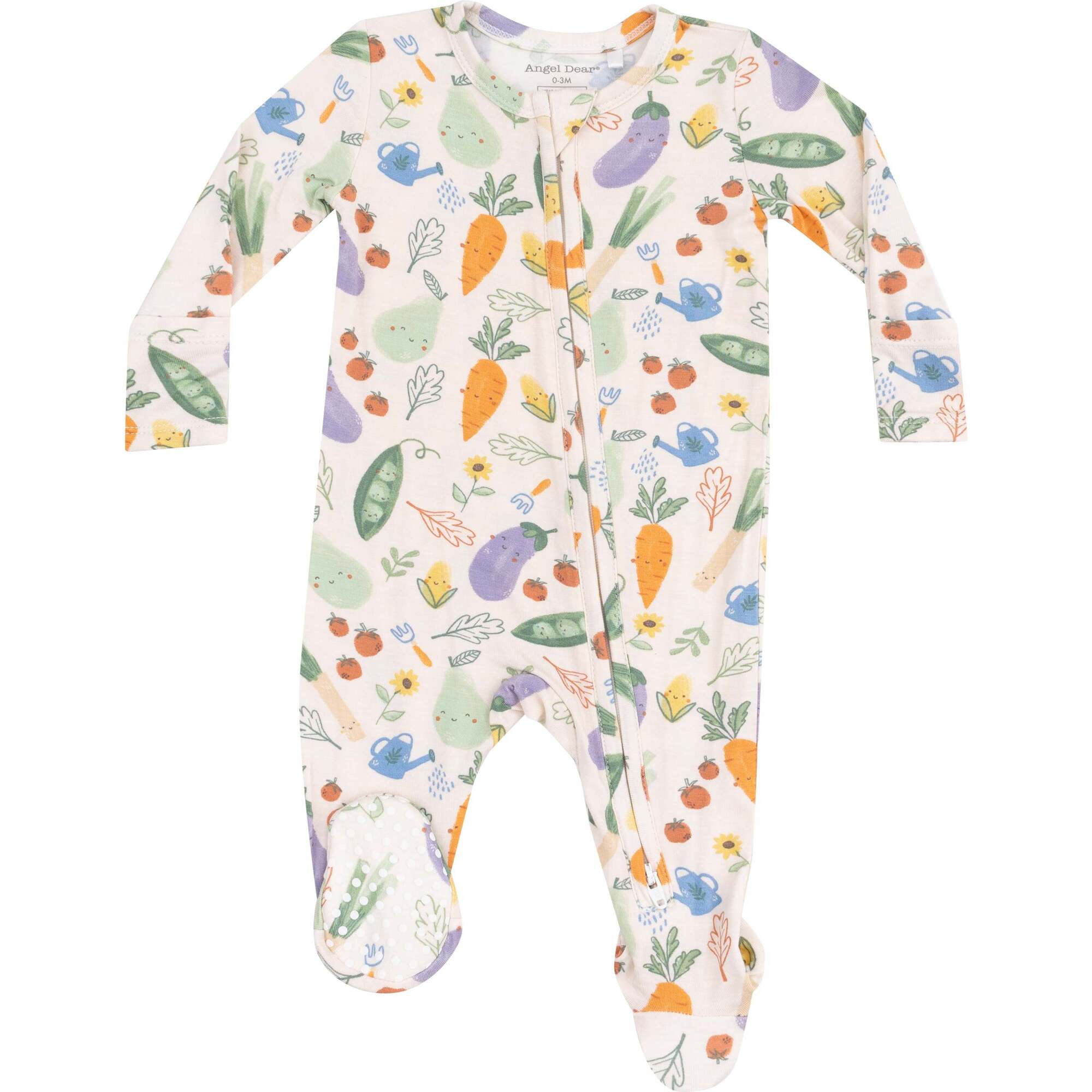 2 Way Zipper Footie, Veggie Patch - Footie Pajamas - 1