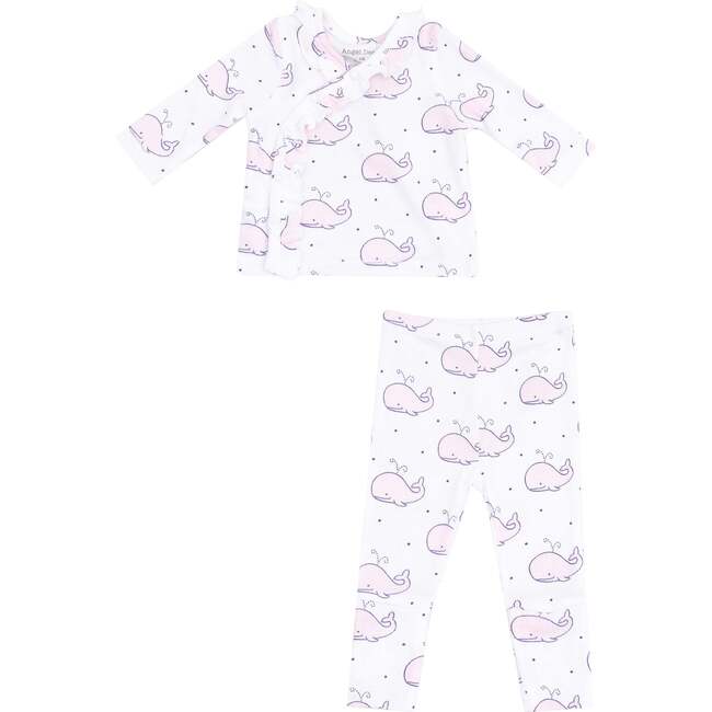 Take Me Home Set with Roll Over Cuff Pant, Bubbly Whale Pink