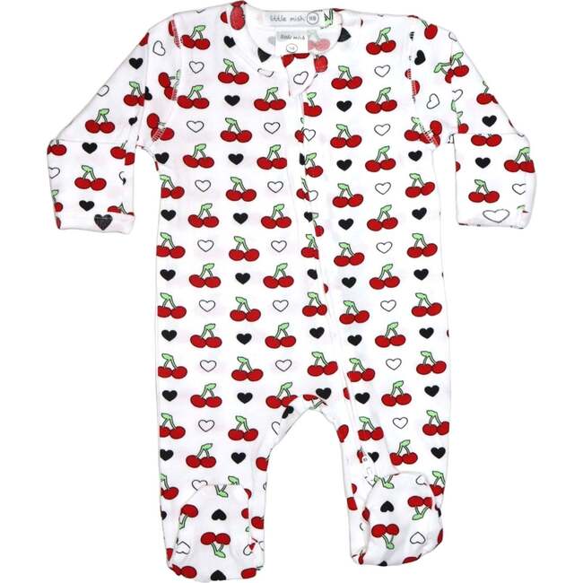 Baby Two-Way Zipper Footie, Cherries