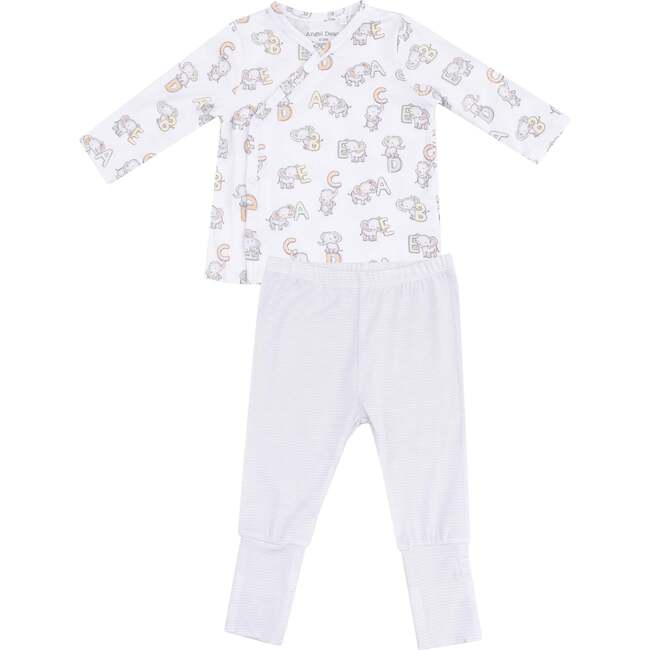 Take Me Home Set with Roll Over Cuff Pant, Vintage Elephant ABC