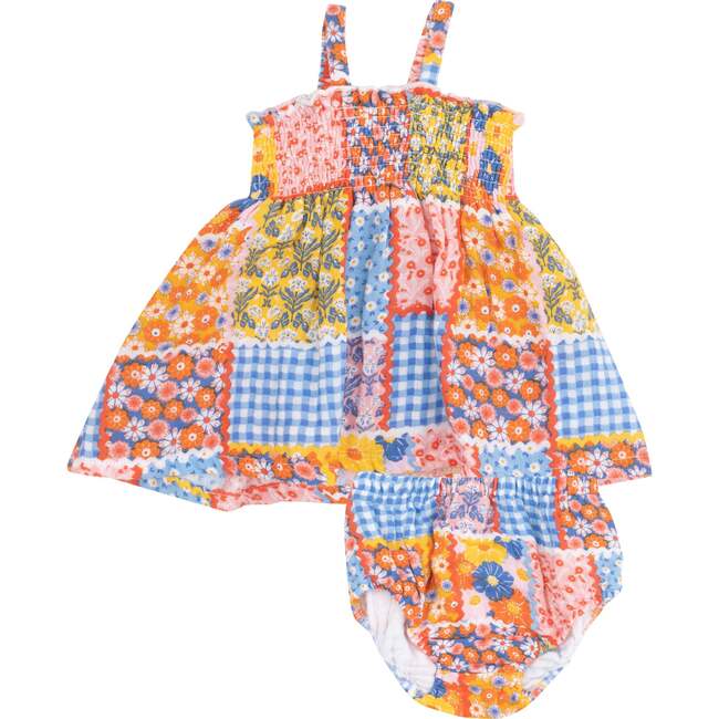 Smocked Top & Bloomer, Ric Rac Patchwork - Mixed Apparel Set - 1