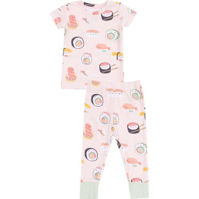 Short Sleeve Loungewear Set, Sushi Pink