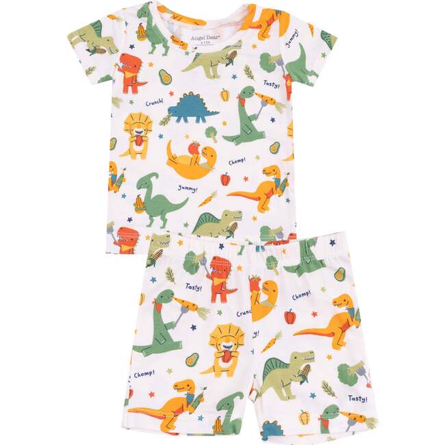 Loungewear Short Set, Veggie Dinos