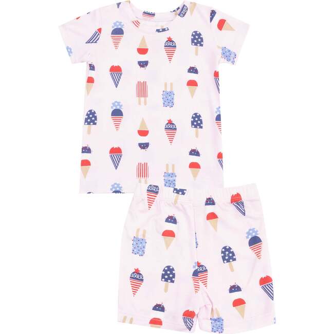 Loungewear Short Set, American Ice Cream, Pink