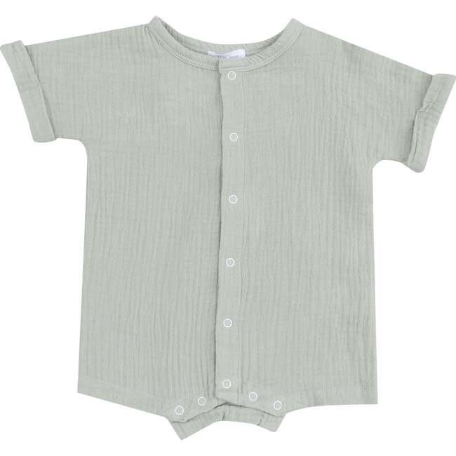 Dolman Henley Shortall, Solid Muslin Desert Green