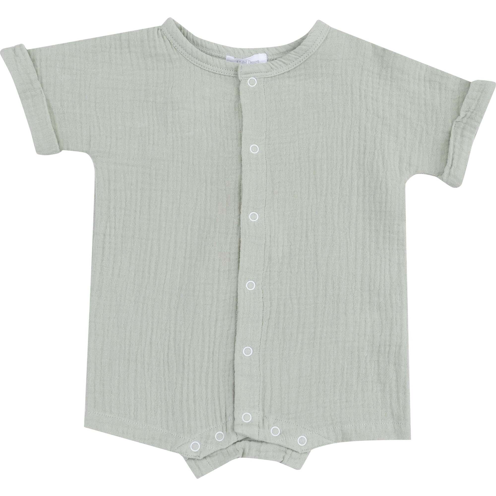 Dolman Henley Shortall, Solid Muslin Desert Green - Rompers - 1