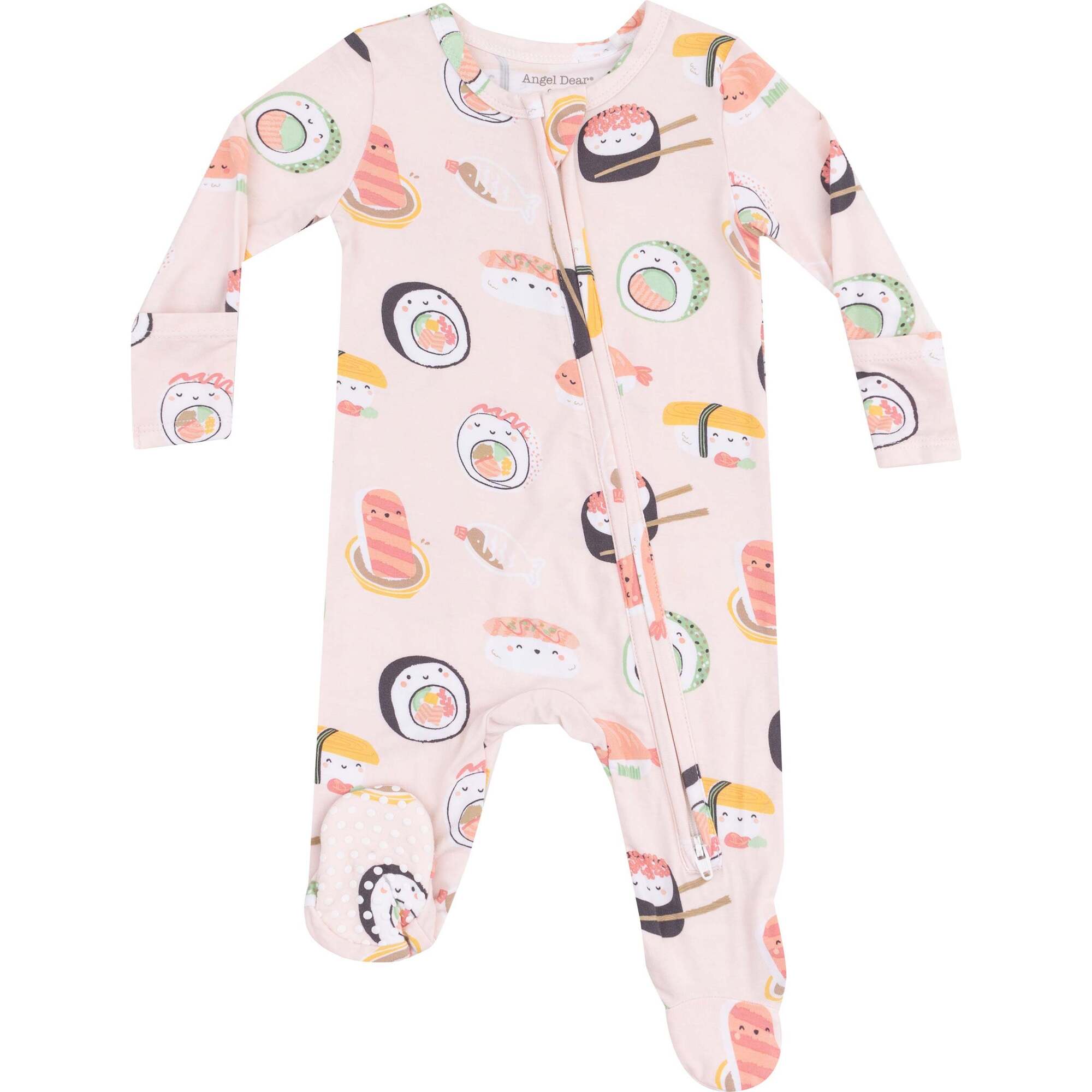 2 Way Zipper Footie, Sushi Pink - Footie Pajamas - 1