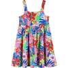 Kids Tropical Printed Rib Knit Dress w/ Back Cutout, Tropical - Dresses - 1 - thumbnail