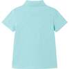 Kids Turtle Pocket Polo, Aqua - Polo Shirts - 2