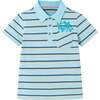 Kids Striped w/ Palm Pocket Polo, Light Blue - Polo Shirts - 1 - thumbnail