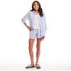 Kids Striped Woven Buttondown & Short Set, Seaside Breeze - Mixed Apparel Set - 2