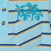Kids Striped w/ Palm Pocket Polo, Light Blue - Polo Shirts - 3