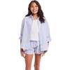 Kids Striped Woven Buttondown & Short Set, Seaside Breeze - Mixed Apparel Set - 4