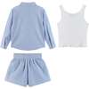 Kids Striped Woven Buttondown & Short Set, Seaside Breeze - Mixed Apparel Set - 5