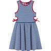 Kids Rib Knit Dress w/ Side Cutout Details, Multi Striped - Dresses - 1 - thumbnail