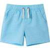 Kids Seersucker Short, Blue Stripe - Shorts - 1 - thumbnail