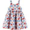 Kids Printed Linen Dress, Rocket Pop - Dresses - 1 - thumbnail